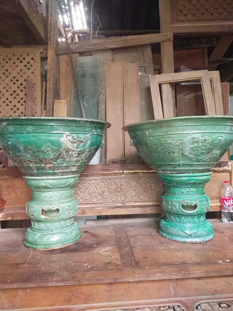 Pot bunga besar 1set