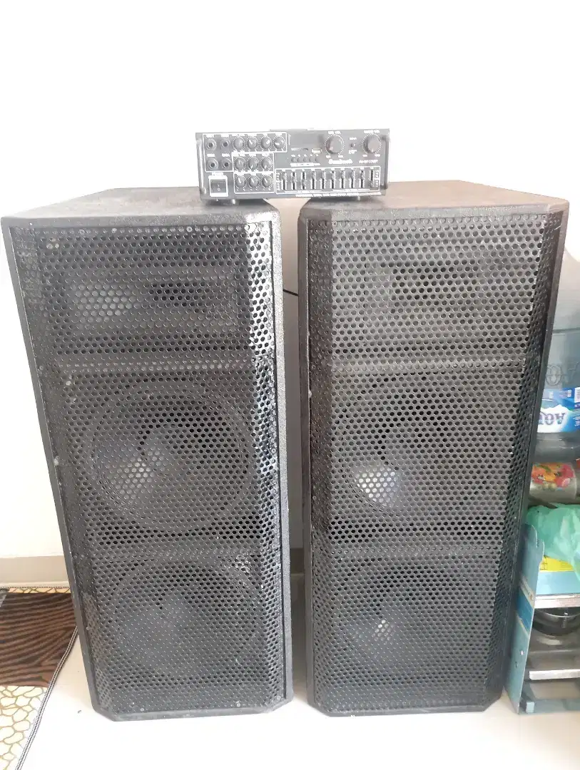 Dijual 1 sett Sound 12 ACR+ TwitteeCustom box resin + Power Amplifier