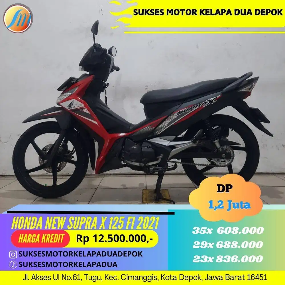 HONDA NEW SUPRA X 125 FI 2021 CASH/KREDIT SURAT LENGKAP PAJAK HIDUP