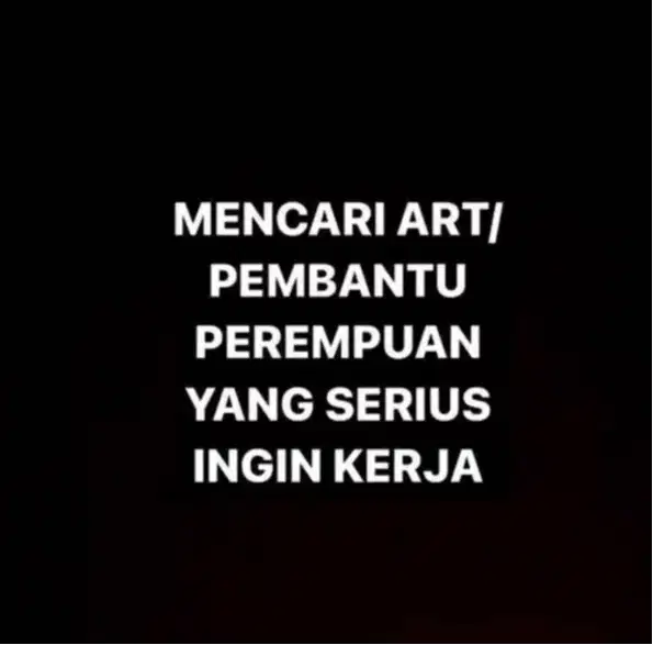 Lowongan untuk ART daerah ciputat