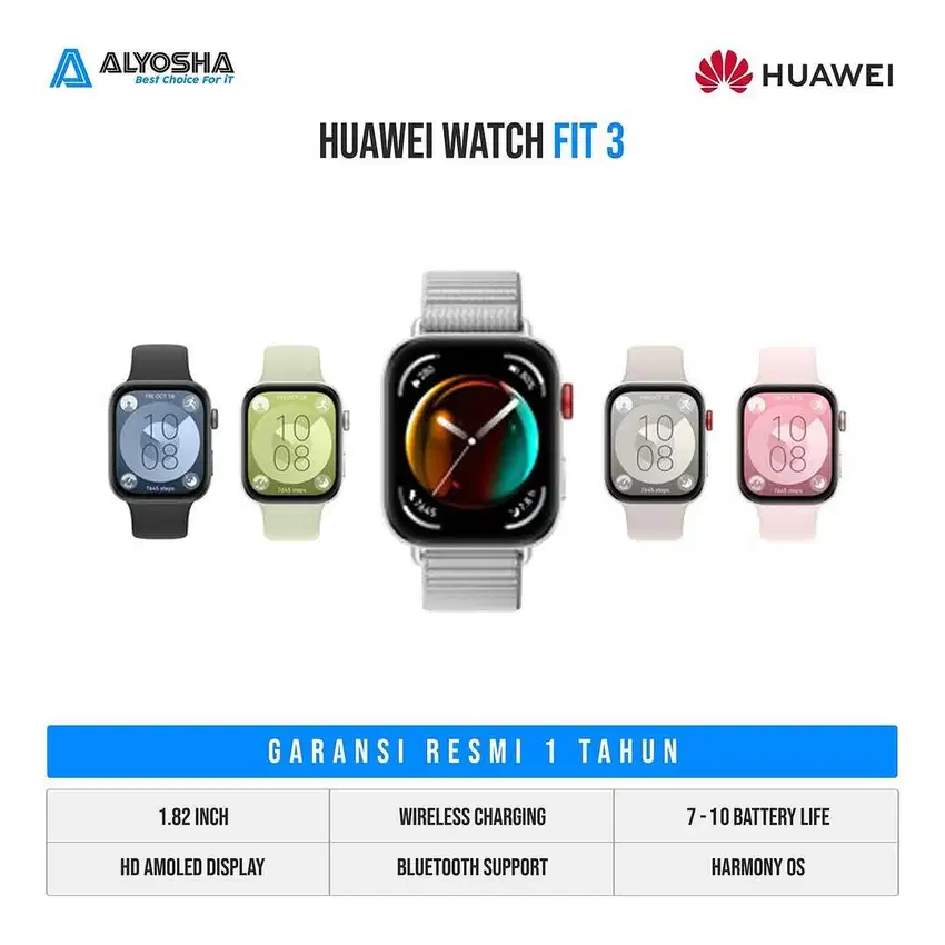 NEW JAM SMARTWATCH HUAWEI FIT 3 ALL WARNA READY