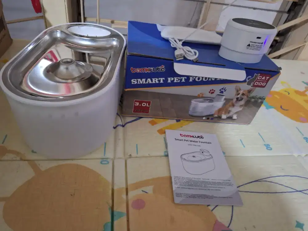 Pet fountain wireless air minum otomatis tanpa kabel