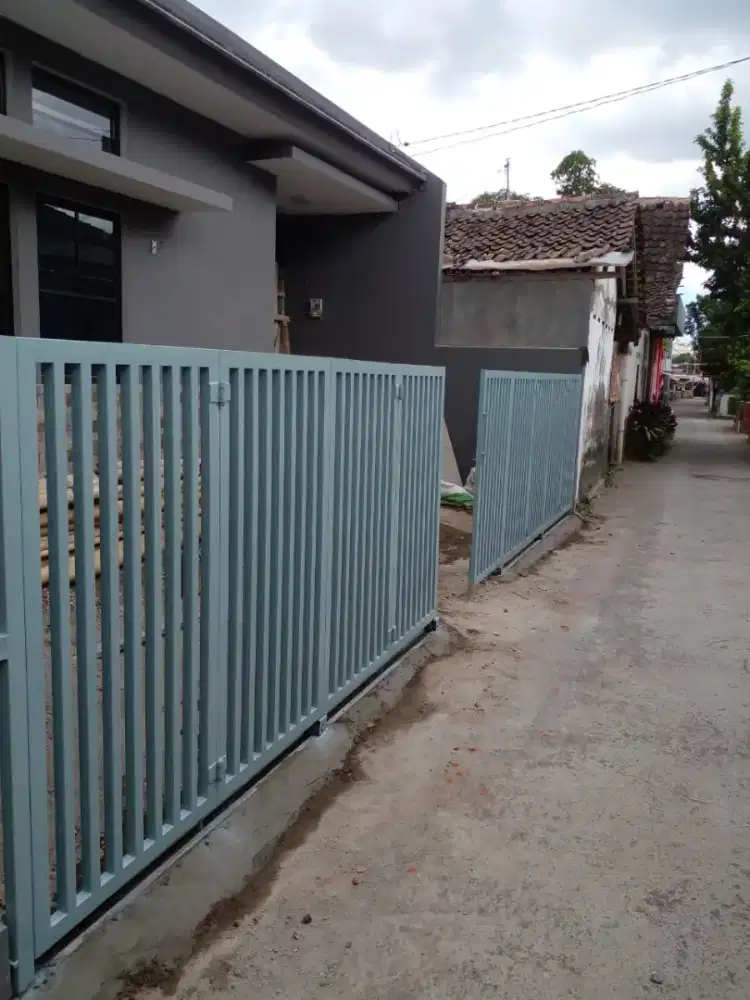 Pagar minimalis full besi hollow galvanis