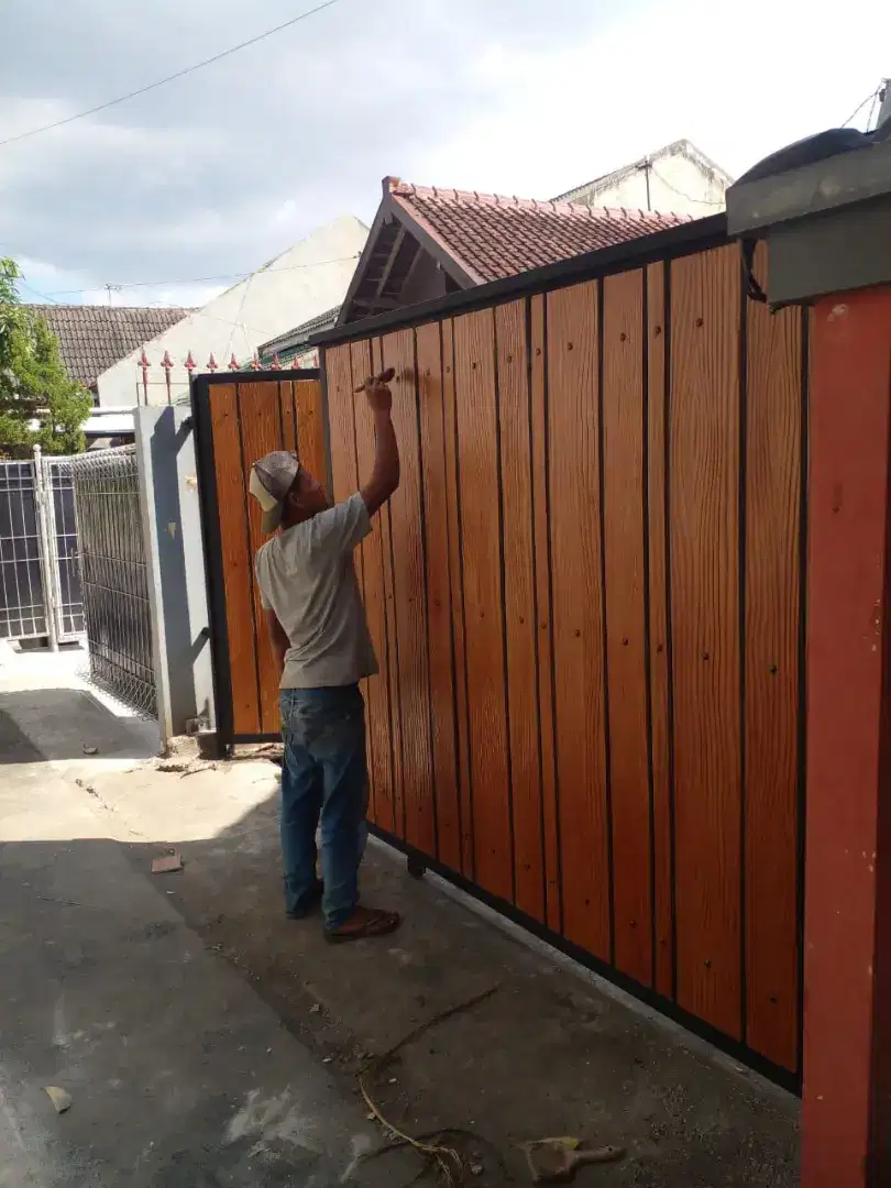 Pagar minimalis isian variasi grc woodplang