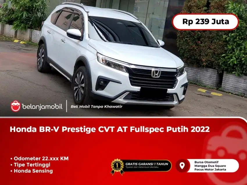 Honda BR-V BRV BR V Prestige Sensing CVT AT Fullspec Putih 2022/2023