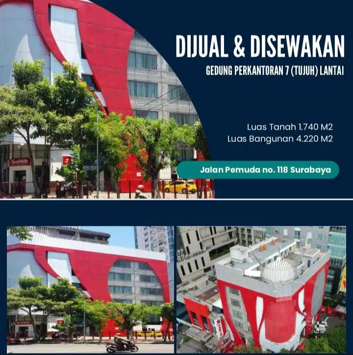 Dijual Gedung Komersial Strategis Jalan Pemuda Surabaya