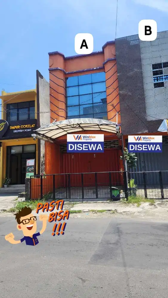 Disewakan 2 ruko Jejer Nol Jalan Raya Kedung Asem Surabaya