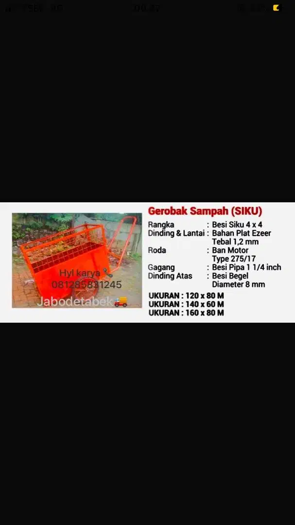Gerobak sampah jabodetabek