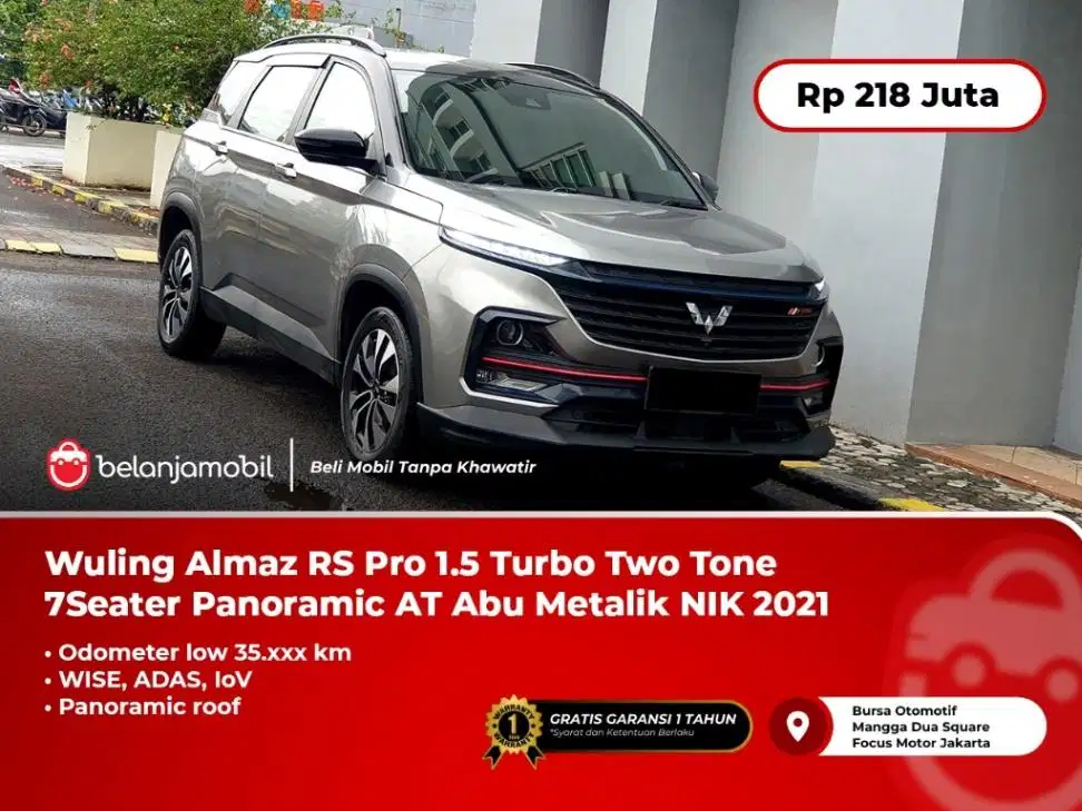 [ PANORAMIC ] Wuling Almaz RS Pro 1.5 Turbo Two Tone AT Abu 2021/2022