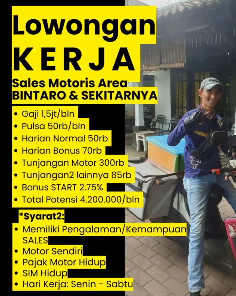 Dicari SALES KANVASING