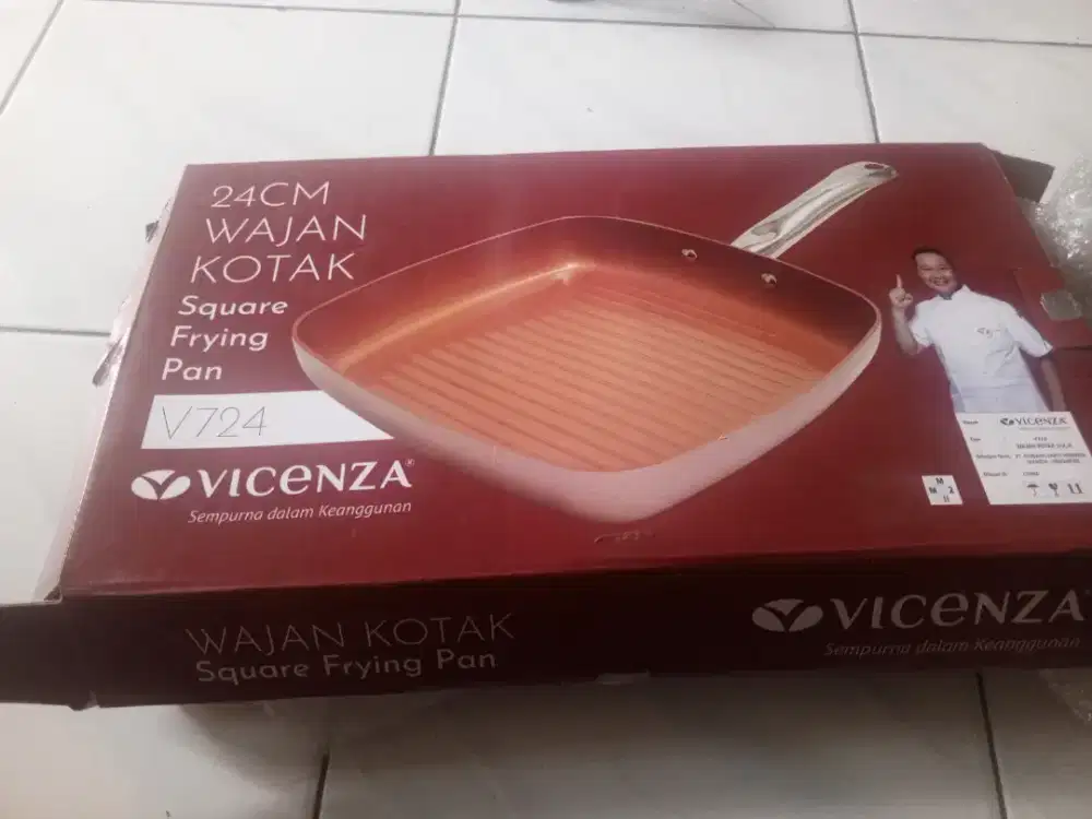 Vicenza wajan kotak square pan rose gold