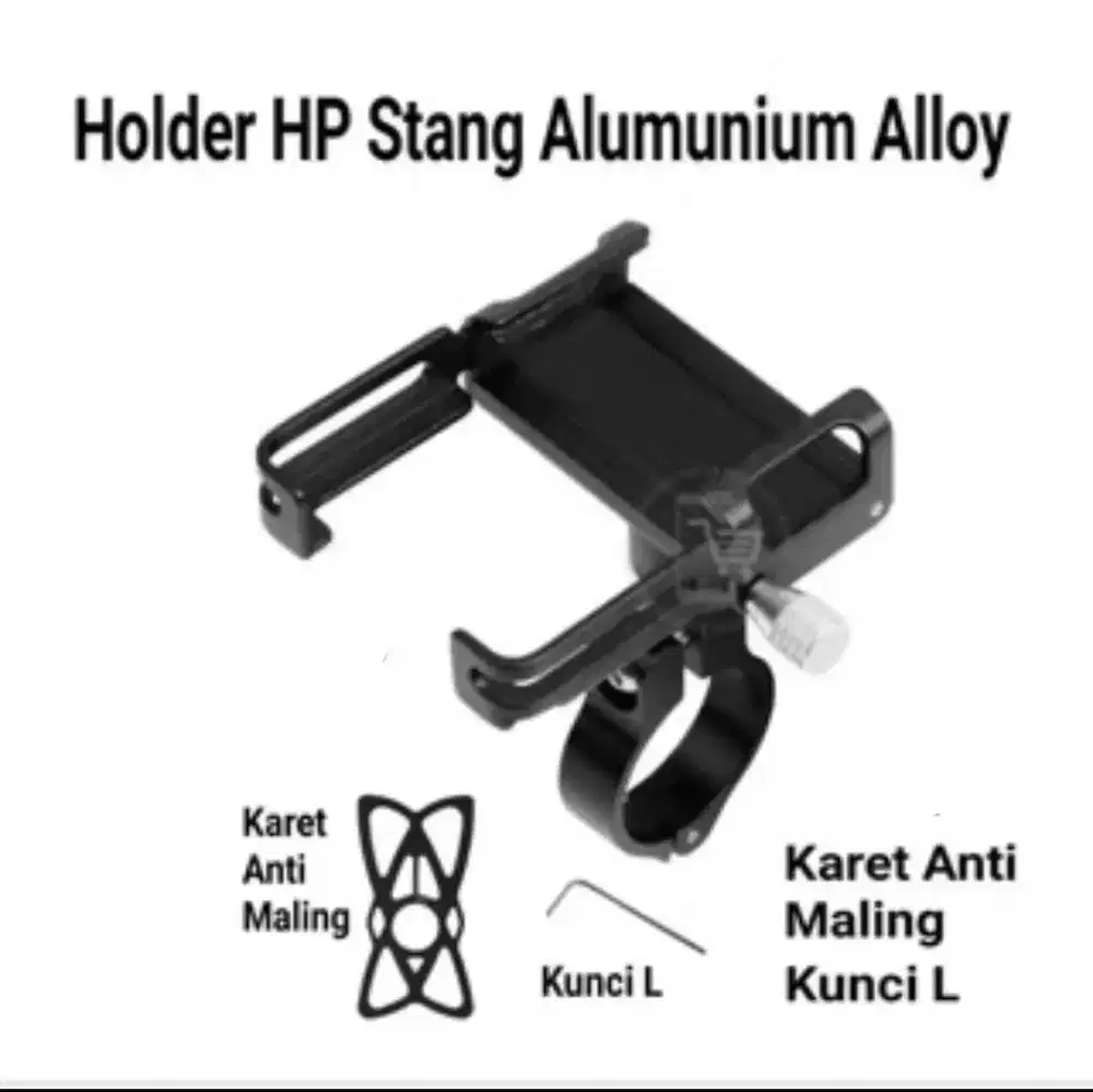 Holder Hp Stang Motor Full Besi Alloy Stand Breket Gub Gps