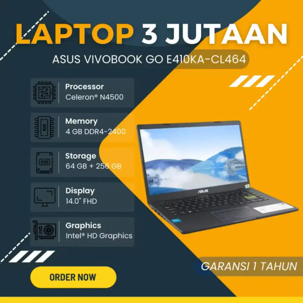 ASUS E410KA INTEL N4500 4GB 64GB+256SSD WINDOWS