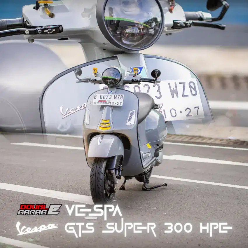 Vespa GTS 300 HPE 2019 Grey full hedon accesories