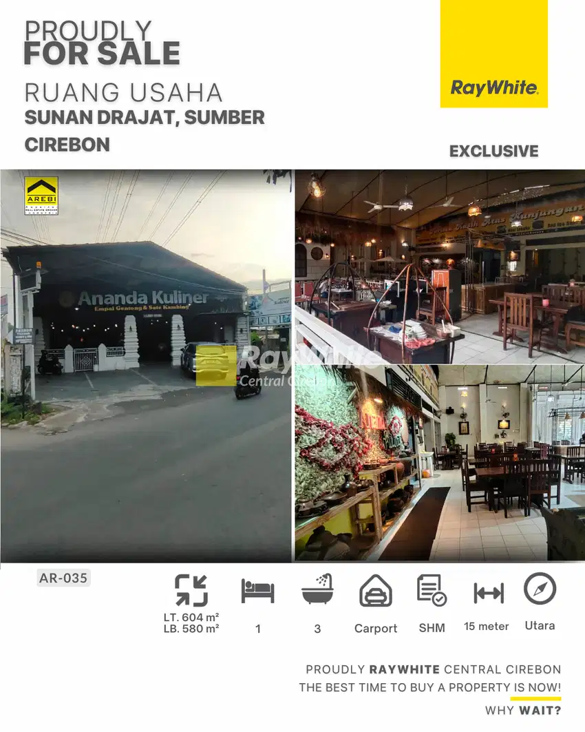 Dijual Ruang Usaha Rumah Makan di Sumber, Cirebon