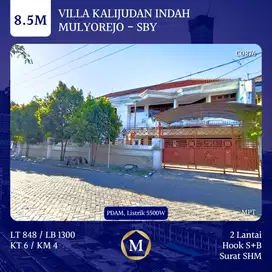 MURAH! 10JT/MTR JUAL RUMAH VILLA KALIJUDAN HOOK SURABAYA BESAR LUAS