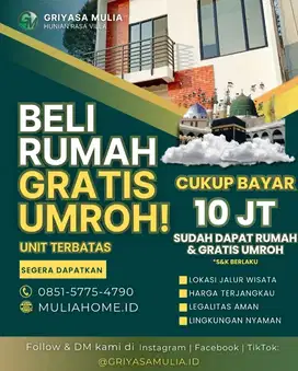 Bayar 10 Juta dapat Rumah hadiah Umroh!