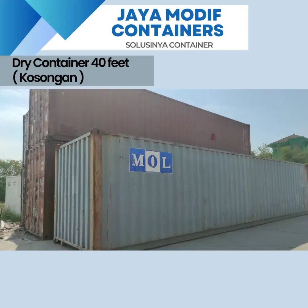 Container Dry/Storage 40Feet (Kosongan)(Jual/Sewa/Modif, Office)20/40