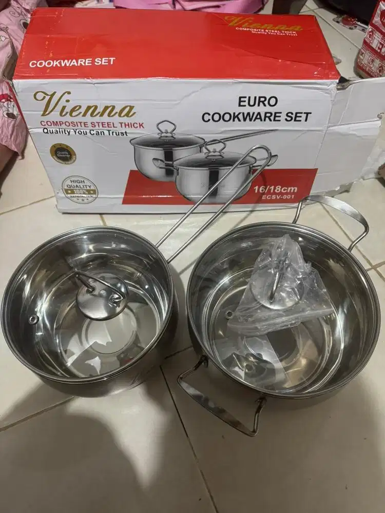 Set Panci 2 in 1 - Panci Vienna - Panci tebal