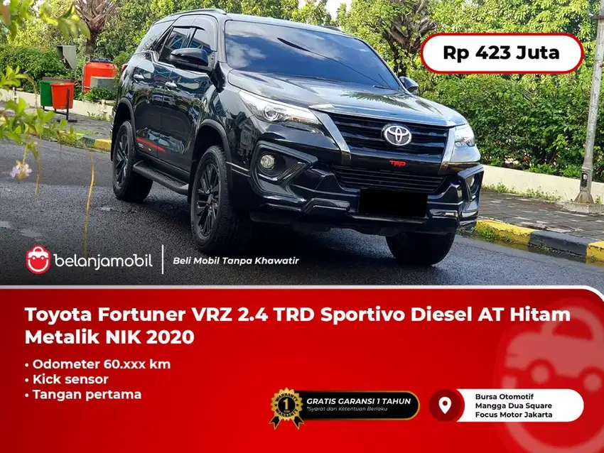 [KICK SENSOR]Toyota Fortuner VRZ 2.4 TRD Sportivo Diesel AT Hitam 2020