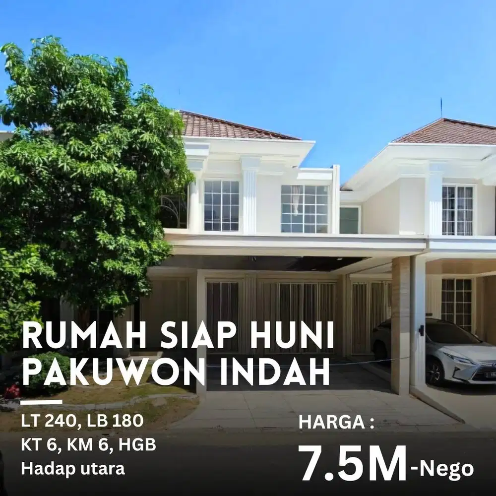 Dijual Rumah Siap Huni Lariz Wood Pakuwon Indah Surabaya Barat