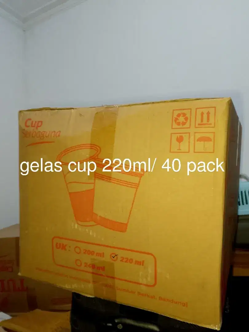 Jual Gelas Cup Plastik 220ml/dus