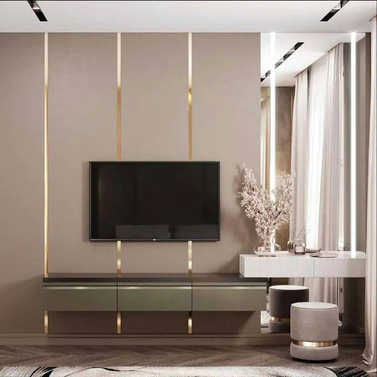 Desain simpel Backdrop Tv