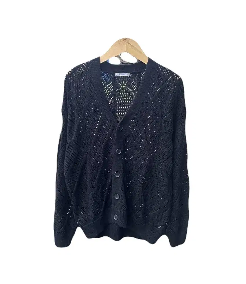 Zara cardigan jaket jacket outer black hitam rajut