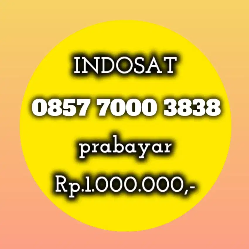 NOMOR CANTIK INDOSAT 3838