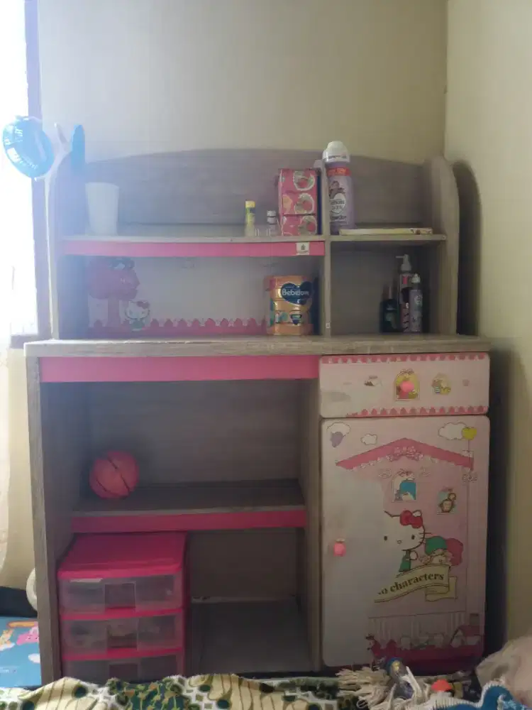 MEJA BELAJAR PINK OLYMPIC