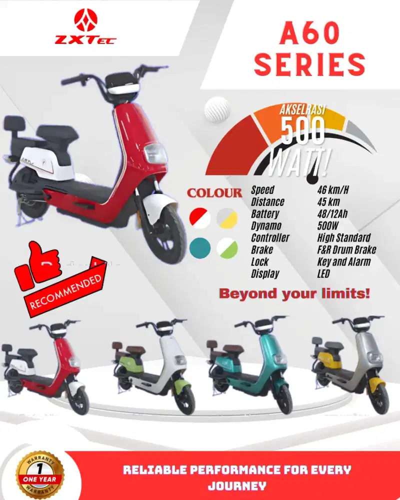 Sepeda listrik zxtec Lisgo A60