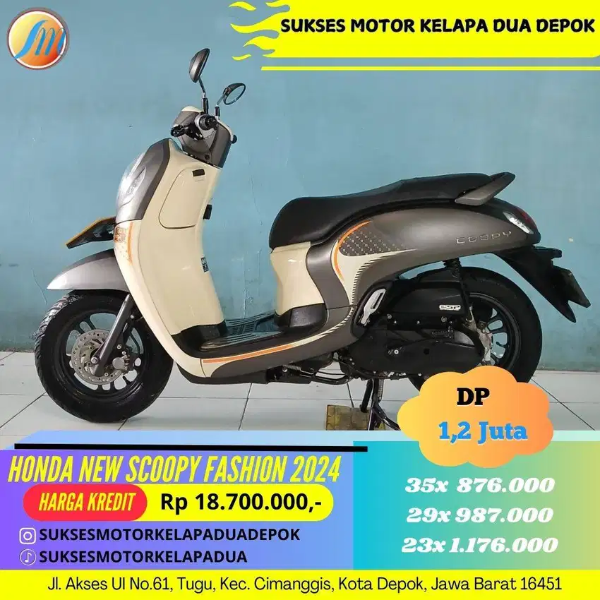 HONDA NEW SCOOPY FASHION 2024 CASH/KREDIT/TUKAR TAMBAH