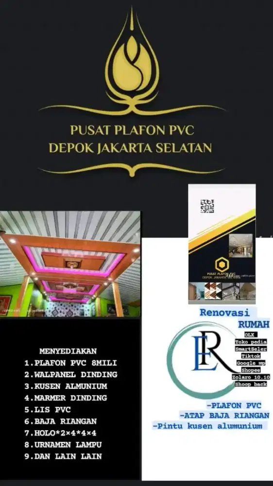 Plafon pvc terpasang