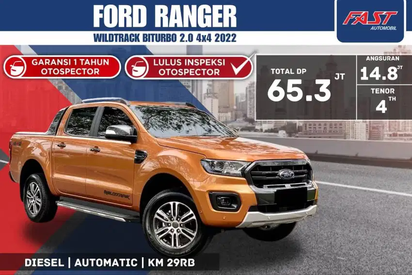FORD RANGER WILDTRAK 2022 BITURBO 2.0 AT 4×4 LOW KM.29RB#F1ST