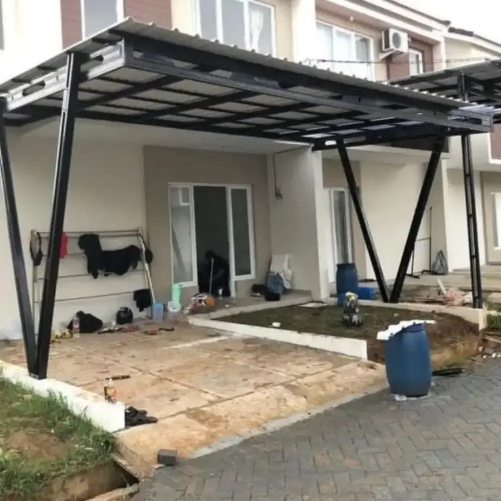 Kanopi rooftop rangka baja ringan