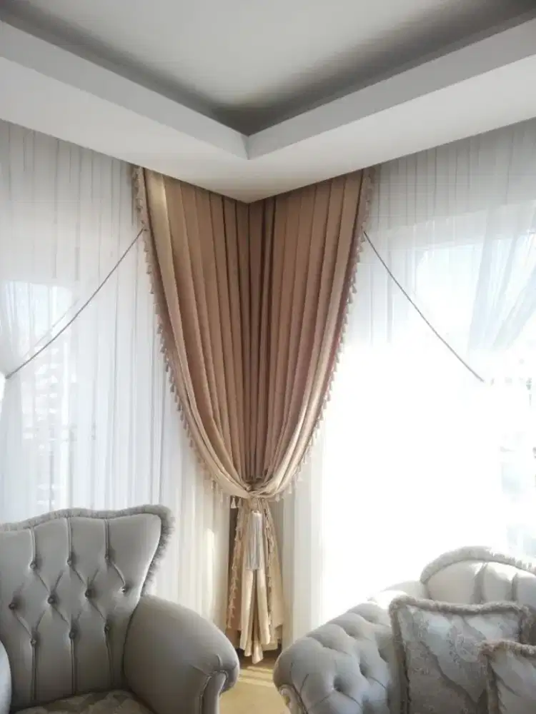 Pasang gordyn gorden murah vertikal roll blind jasa wallpaper dinding