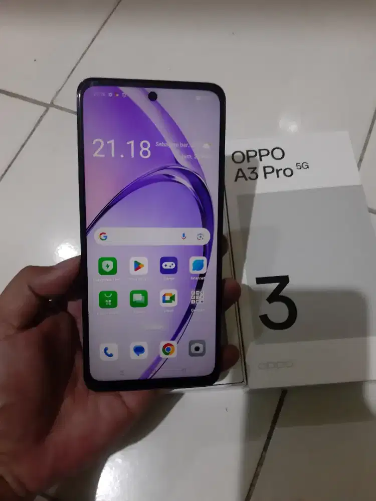 Oppo a3 pro 5g ram 8/256gb fullset ori