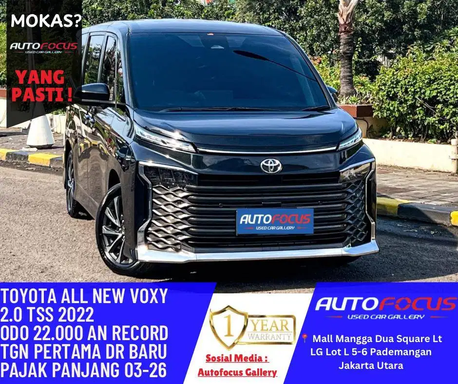 Tdp50JT Toyota Voxy 2.0 AT TSS Hitam 2022 km low 22rban