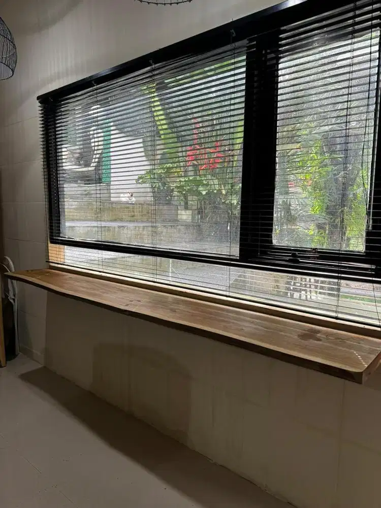 MEJA KAYU JATI ASLI PANJANG 222cm, LEBAR 40cm