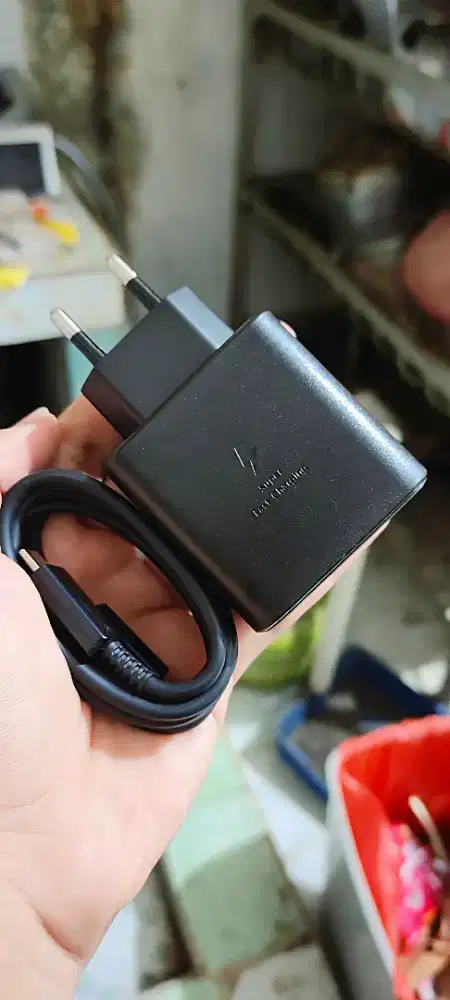 Charger original cabutan bawaan ex Samsung S25 ultra type C to C 45wat