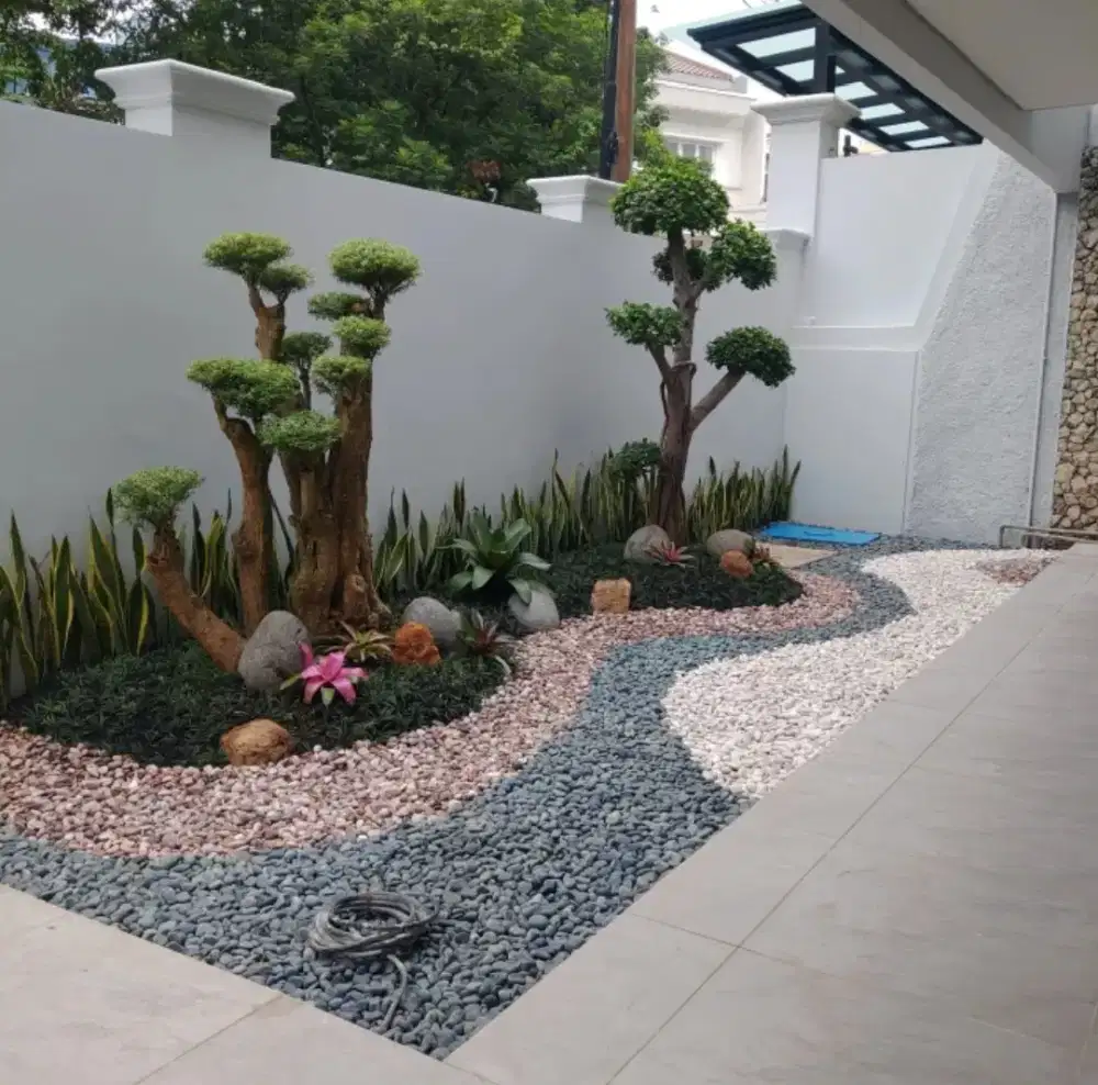 taman minimalis batu