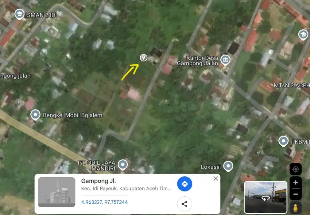 Dijual Tanah di Gampong Jalan, Idi Rayeuk, Aceh Timur