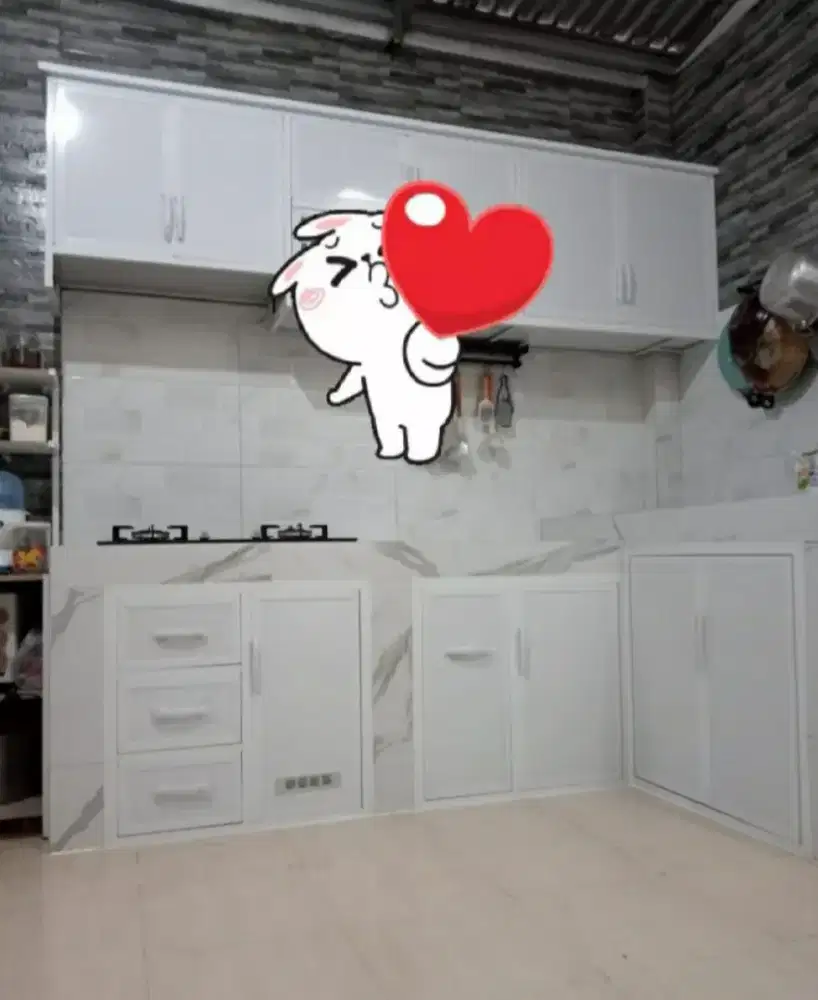 Kitchen set bahan aluminium acp anti ryap anti kropos kuat api