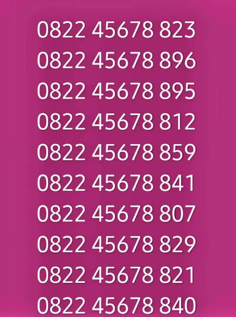 Nomor cantik simpati loop