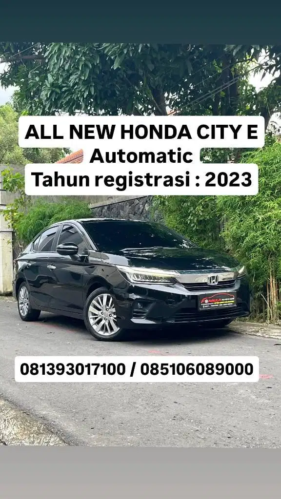 ALL NEW HONDA CITY E  Automatic
Th reg : 2023,plat AD
