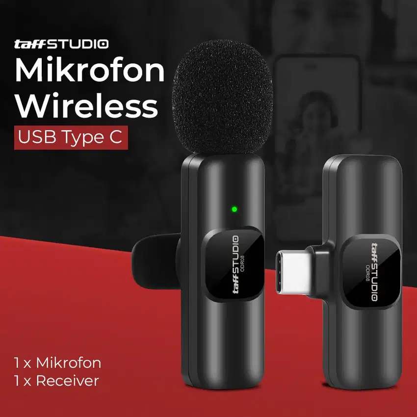 TaffSTUDIO Mikrofon Wireless Mic Werles USB Type C