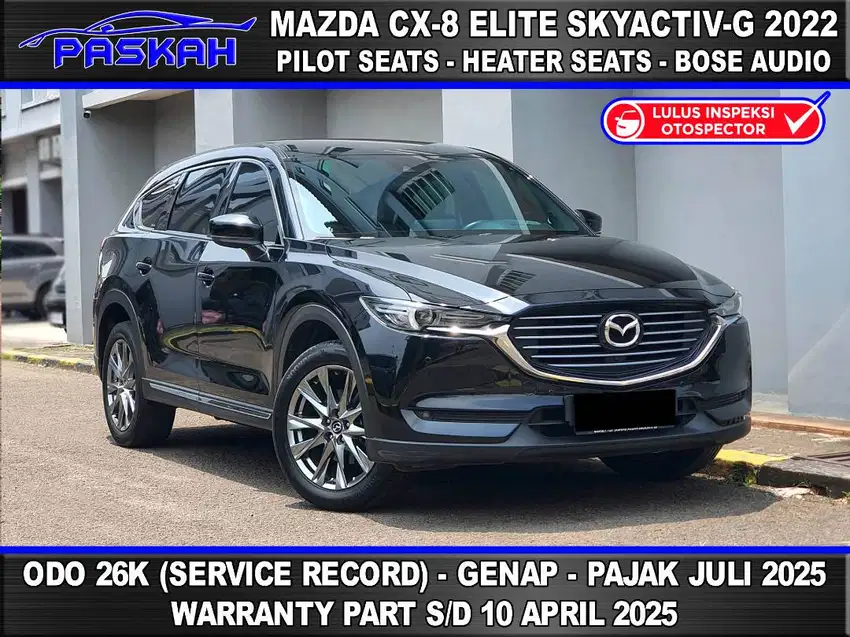 Bunga=4% Odo=26k GENAP PAJAK=JULi MAZDA CX8 ELITE 2022 CX 8 Elite 2022