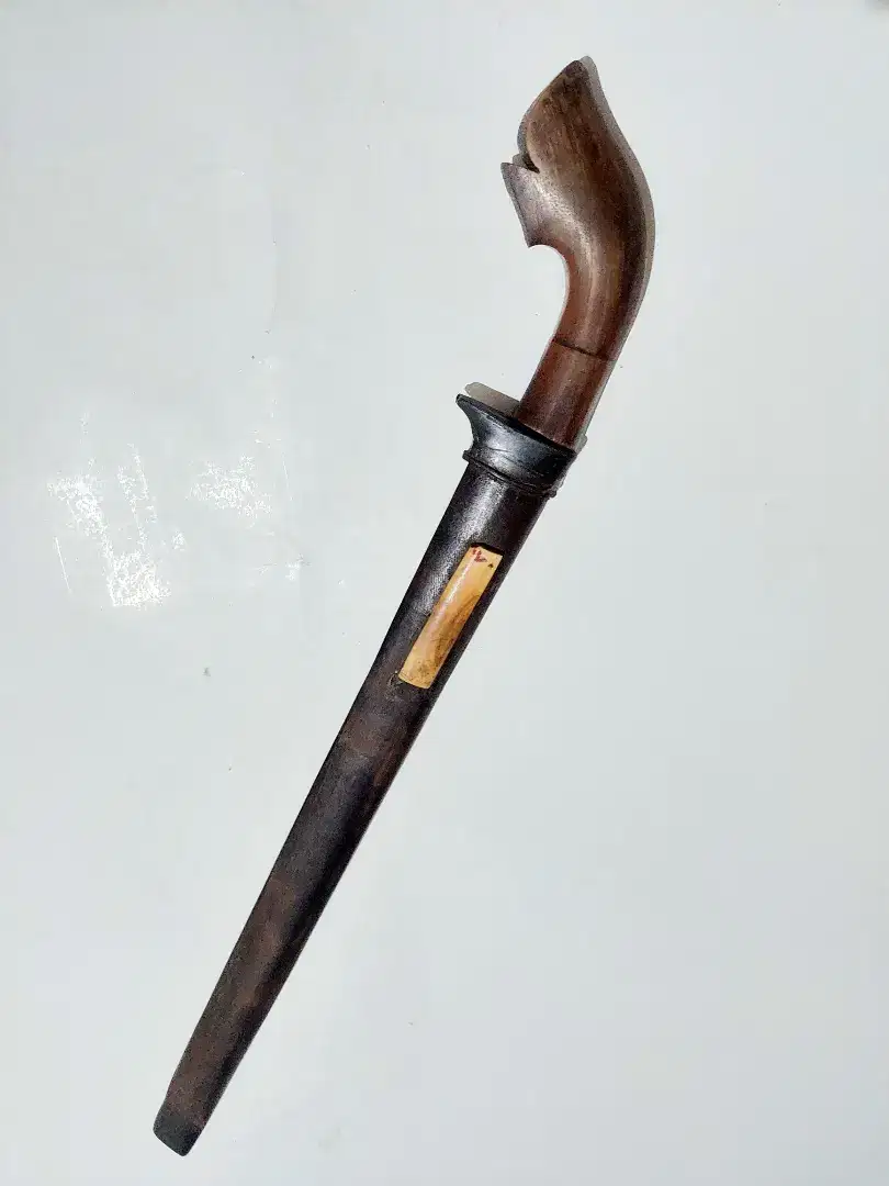 Golok Ujung Turun Handle Tanduk Bule