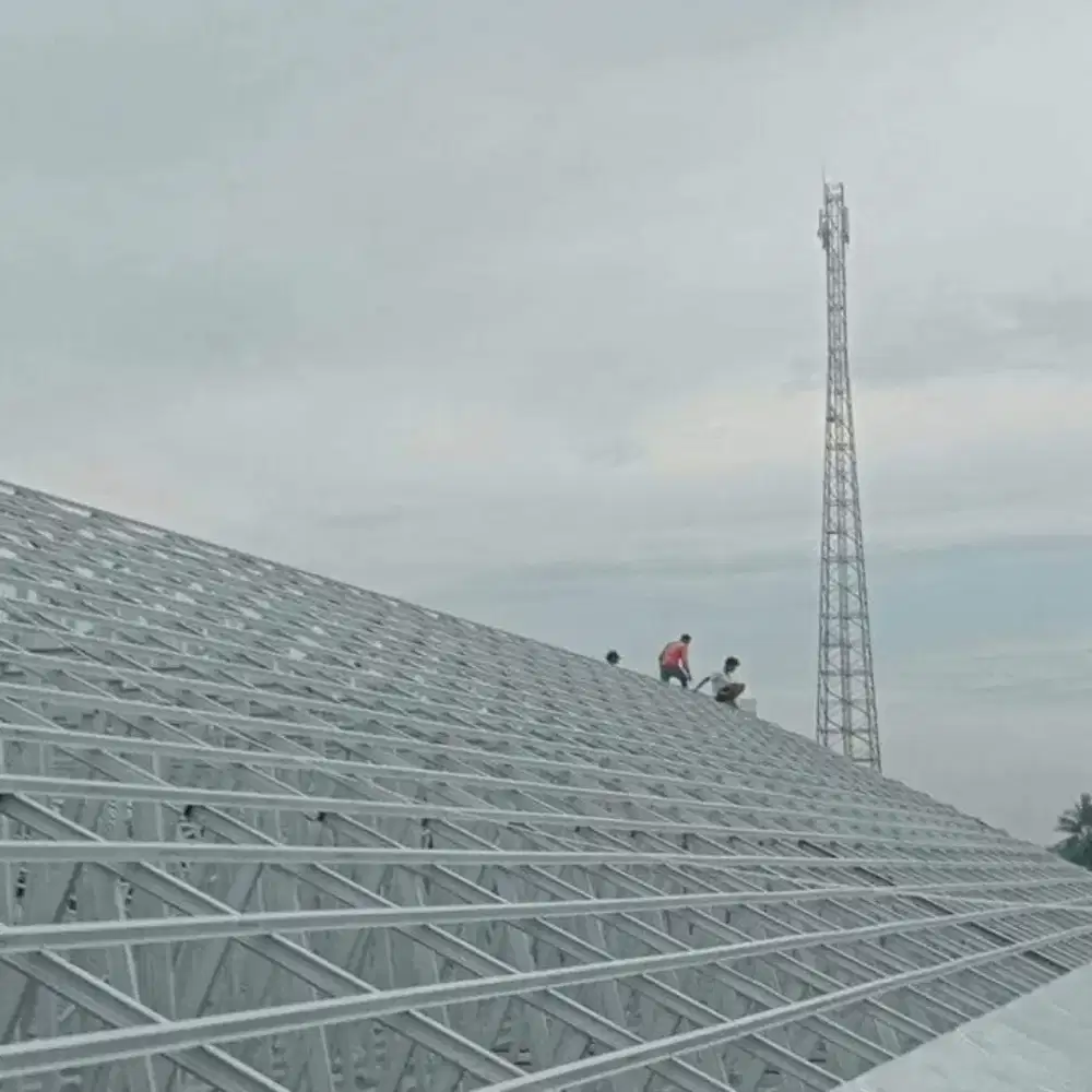 Baja ringan + genteng metal pasir