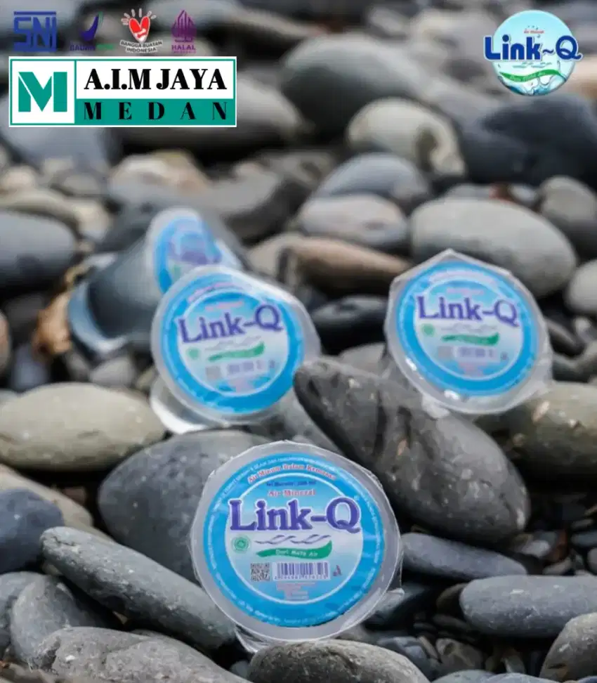 Produk LINK-Q, Air Minum Murni Dalam Kemasan.